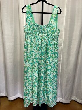 Piper & Scoot Daisy Print Maxi Dress | size XXL